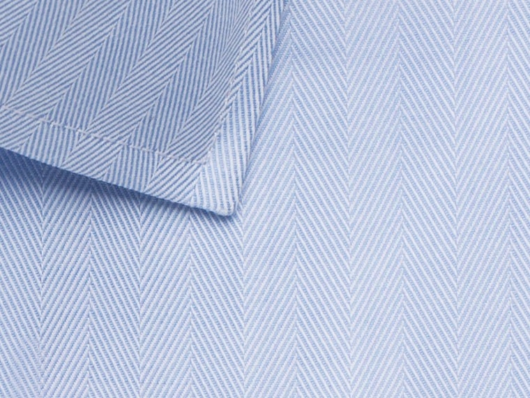 Blue Herringbone Shirt 2